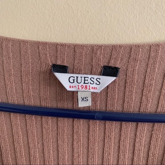 Guess Long Sleeve Wrap V-neck Top - Picture 6 of 6